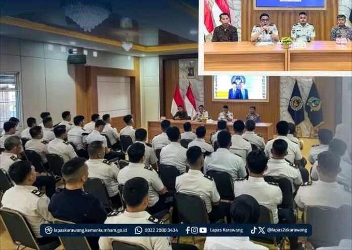 Perkuat Profesionalisme, Lapas Karawang Gelar Penguatan Jajaran Pengamanan