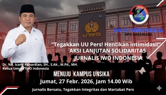 Diduga Intimidasi Wartawan, IWO Indonesia Siapkan Aksi Besar di Depan UNSIKA Karawang