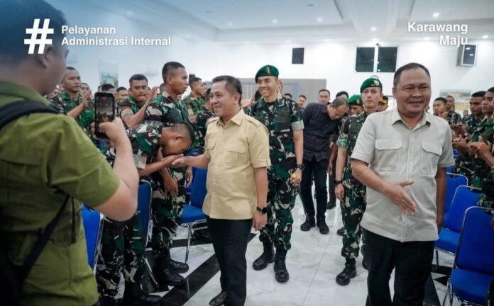 Bupati Karawang Sambut Personel Yonif TP 941/Sangga Buana