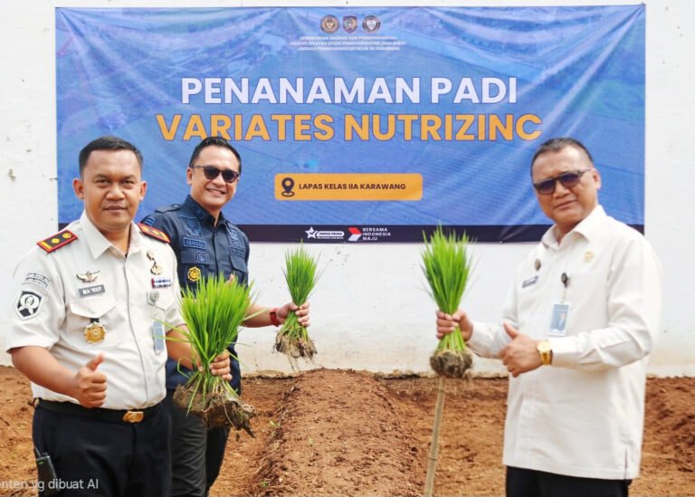 Kakanwil Ditjenpas Jabar Tinjau Program Ketahanan Pangan di SAE Lapas Karawang