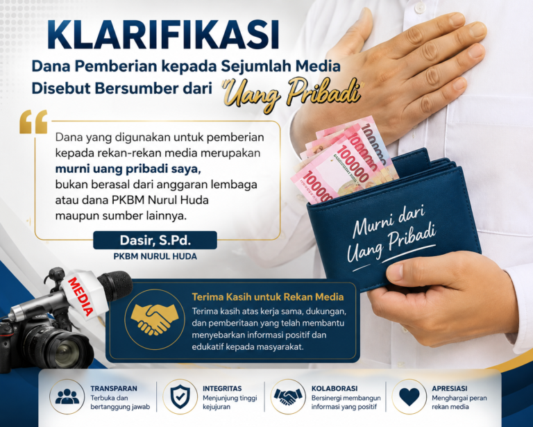 Klarifikasi: Dana Pemberian kepada Sejumlah Media Disebut Bersumber dari Uang Pribadi